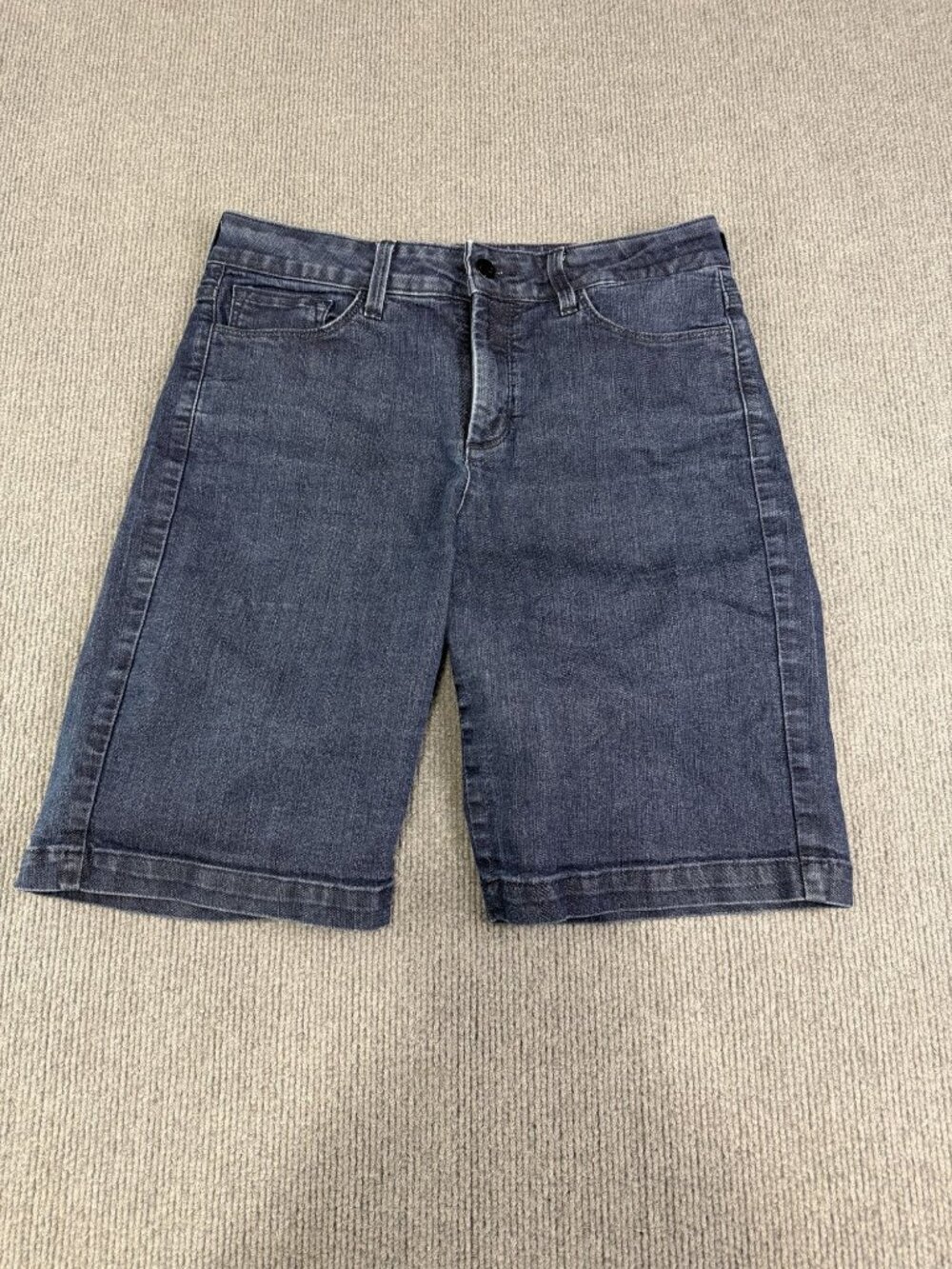 NYDJ Womens Denim Bermuda Shorts 10 Lift Tuck Technology Dark Wash